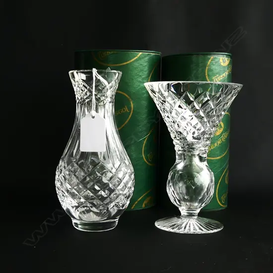 Two Tyrone crystal vases "Louch Erne' and 'Dalriada'